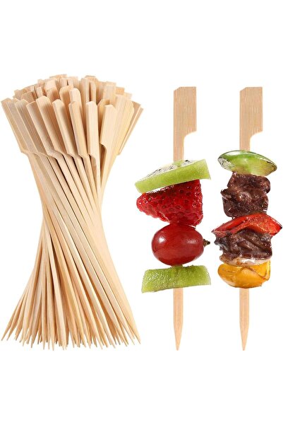 Arabest Bamboo Skewers,300 Pieces,12cm,Natural Wood Paddle Skewers,Flat Tooth...