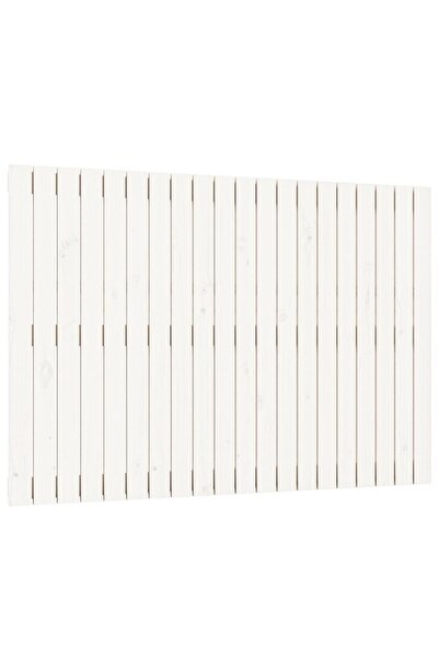 vidaxl Tăblie de pat pentru perete, alb, 127,5x3x90 cm, lemn masiv pin