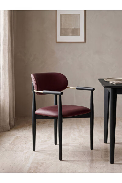 Gazzini Furniture Monarch Luxury Gold Kolçaklı Ahşap Sandalye