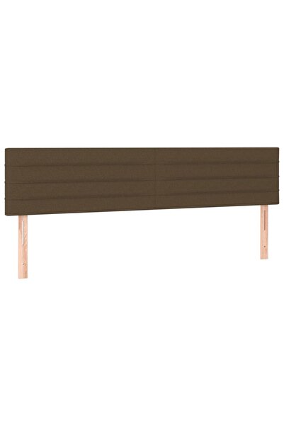vidaxl Tăblii de pat, maro închis, 180x5x78/88 cm, textil