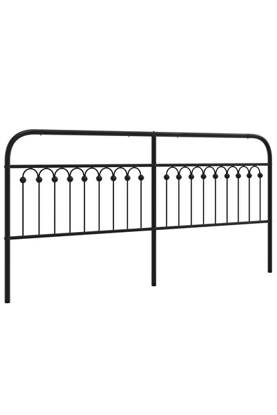vidaxl Tăblie de pat de schimb metalică, negru, 200 cm