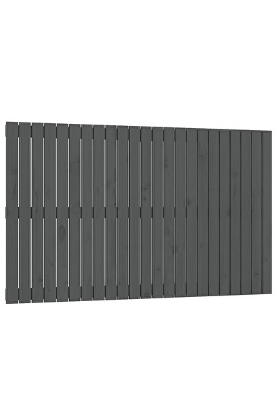 vidaxl Tăblie de pat pentru perete, gri, 147x3x90 cm, lemn masiv pin