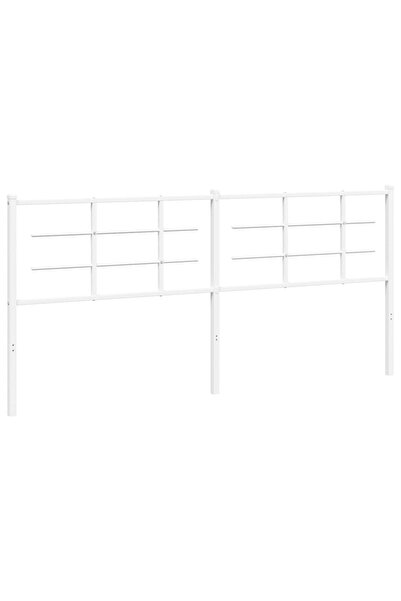 vidaxl Tăblie de pat de schimb metalică, alb, 200 cm