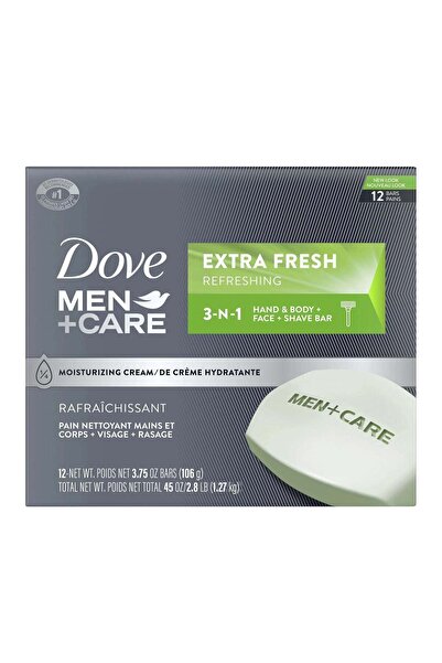 Dove Men+Care Cool Moisture 3-in-1 Cleansing Bar - 12 Pack (1272g)