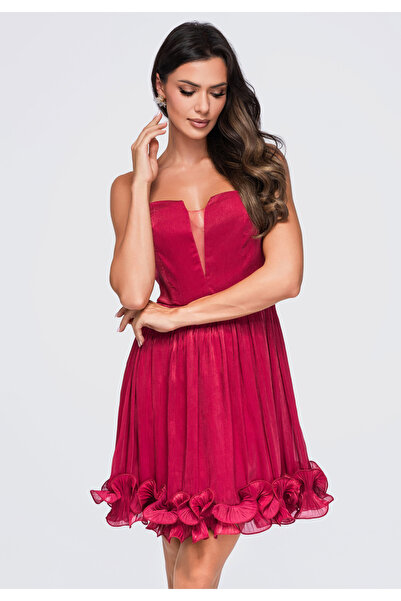 Larica Women's Mini Dress, Flared Design with Thin Straps LA-OM-DLR431