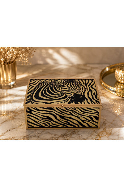OEM GLASS JEWELRY BOX ON METAL FRAME AND Velvet INTERIOR, 23/18/9.5 cm