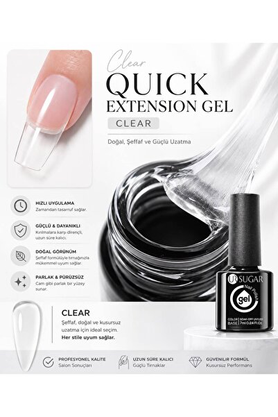 ur sugar Hızlı Tırnak Uzatma Jeli Şeffaf 7 ml