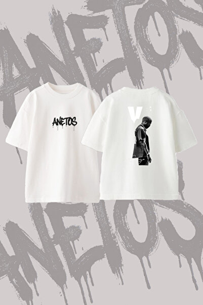 Anetos Μπλουζάκι Ye Vultures Design με στάμπα στην πλάτη, βαμβακερό, λευκό, o...