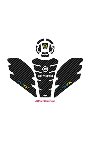 ARAS REKLAM VE MOTO AKSESUAR CFMOTO 250 SR Uyumlu Tank Pad Seti
