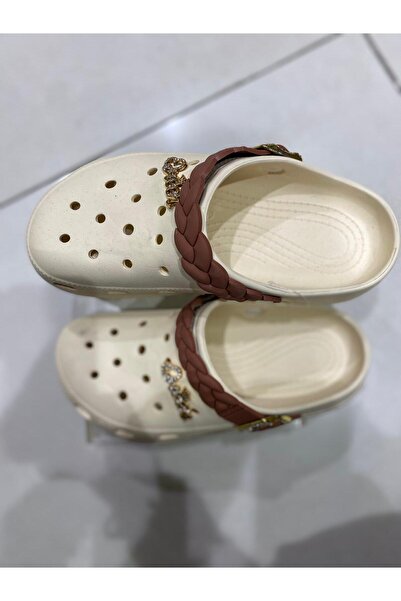 Aysun Ayakkabı Cream-Colored Inside-Out Temoplastic Closed-Toe Women's Slippers