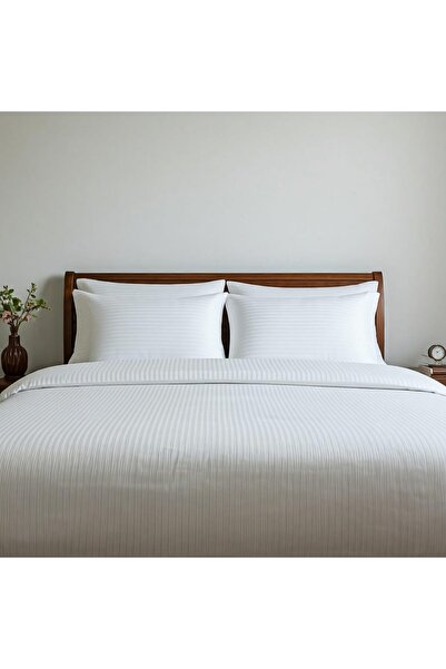 Generic 250 Thread Count Luxury Duvet Cover Set Percale with Stripes - 1 Opti...