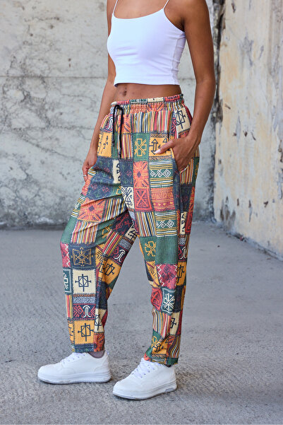 Superbluemexico Women's Street Style Loose Baggy Trousers