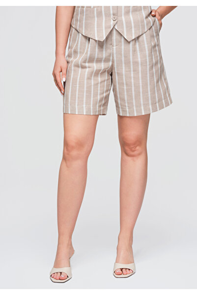 OMBRE Pantaloni scurți de damă, lungime până la genunchi, croială lejeră OW-S...
