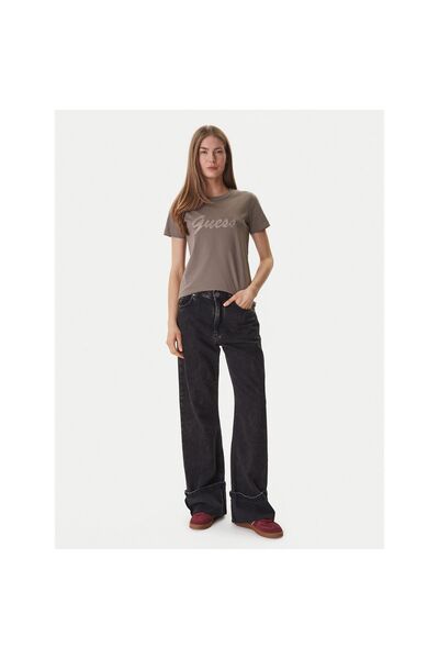 Guess Tricou de damă W6GI08K3023 Maro