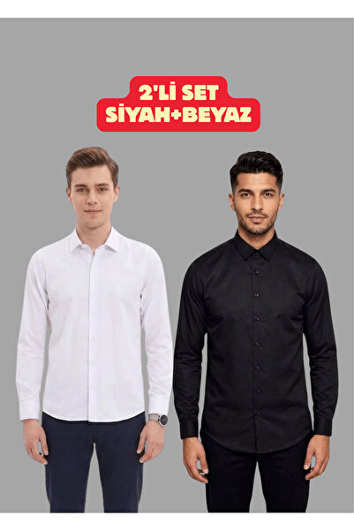 NACAR STORE 2-paket muških uskih majica dugih rukava, koja upijaju znoj, proz...