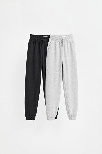 LEFTIES 2'li düz renk pelüş pantolon pack