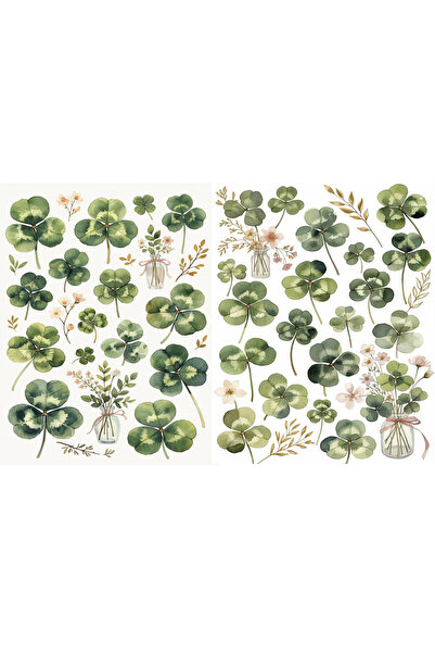 TELLGRAF Clover Leaf Themed Sticker Set (21X31 cm 1 Set)