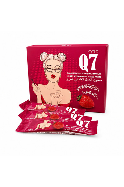 Q7 Honey Paste for Women with Strawberry Flavor-12 Sachets