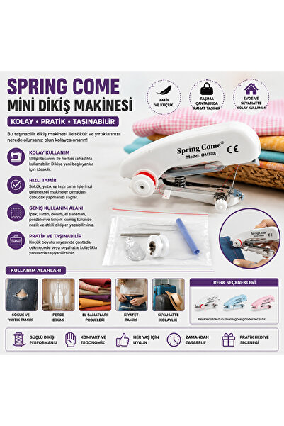 LOACANDLECO Spring Come Mini El Dikiş Makinesi Taşınabilir Ev Tipi Pratik Dik...