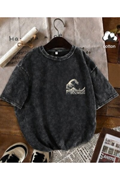 bellanova Unisex πολύχρωμο μπλουζάκι με στάμπα Oversize Streetwear Άνετη εφαρ...