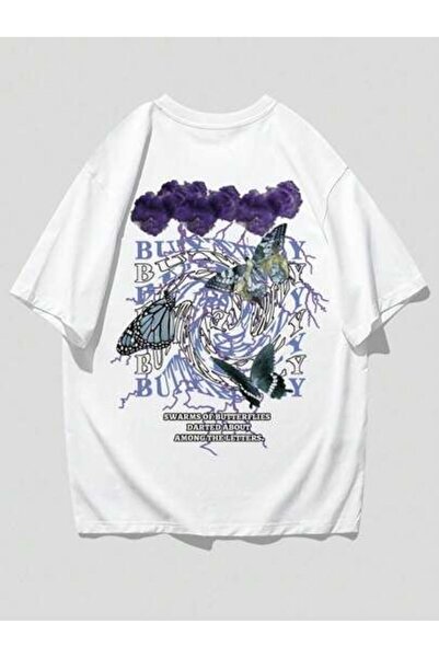 bellanova Hanan Unisex Colorful Oversize Printed T-Shirt Streetwear Comfortab...