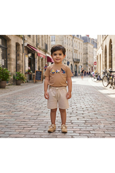 JABBER Car Embroidered Shorts and Top Summer Boys' Set