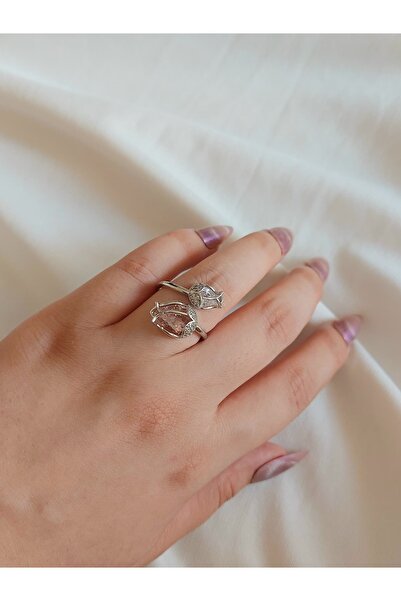 bijoux uniques Tulip Figured Adjustable Steel Women's Ring