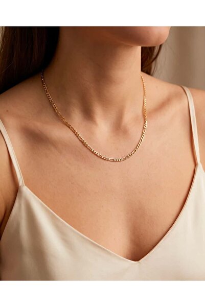 Portakal Esintisi Varenzo 50 cm İnce Figaro Zincir Model 14K Xuping Kolye