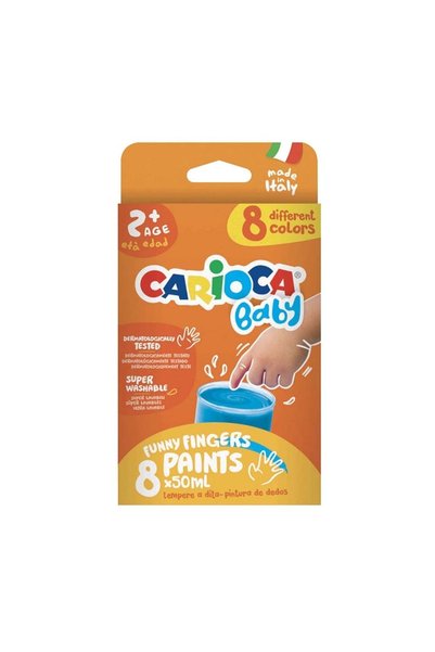 carioca Vopsea pentru degete pentru bebeluși 8 culori 43174