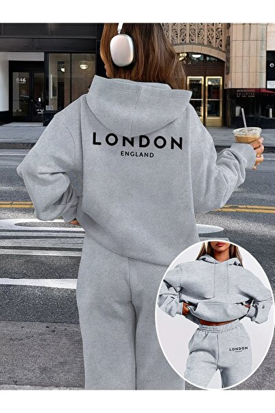 macklin Unisex Men's Women's London England Printed Oversize 3 Thread Hooded ...