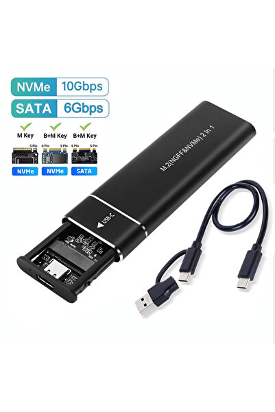 Choice NVME and SATA B M2 SSD Case M.2 NVMe SATA SSD Enclosure Adapter 10Gbps...
