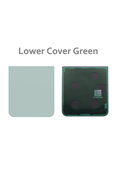 Choice4 غطاء خلفي زجاجي أخضر سفلي جديد لجهاز Z Flip5 SM-F7310 F731B F731U/N، ...