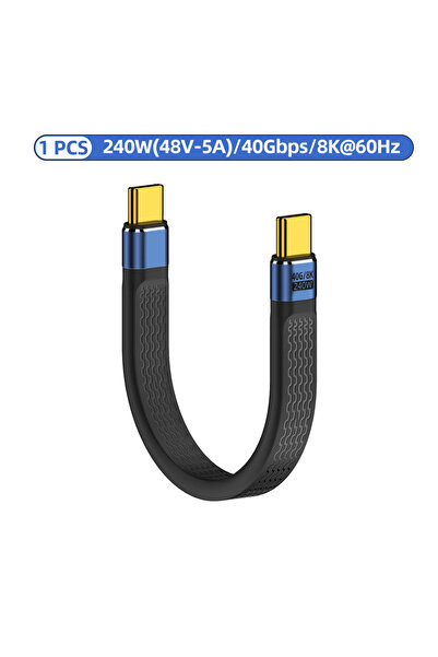 Choice 1x 240W-CG-CG-13cm USB4 Type-C Short Cable 40Gbps 240W PD Fast Chargin...
