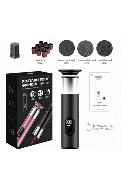 Choice black Electric foot trimmer, electric foot grinder with 9-level adjust...