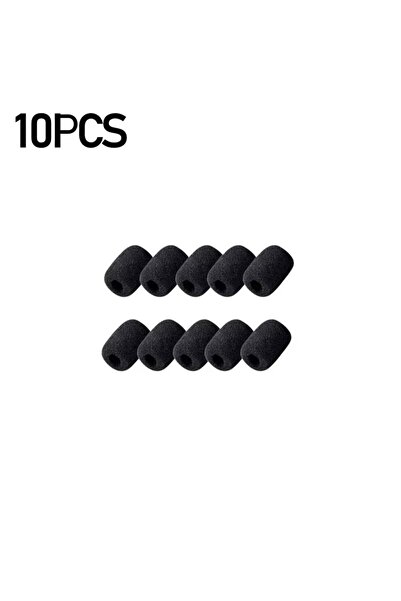 Choice 10pcs 10-100PCS Universal Black Mini Mic Cover Foam Headset Microphone...
