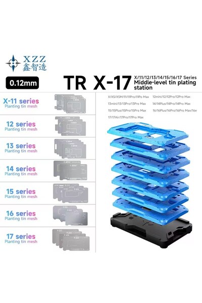 Choice TR X-17 Full Set XZZ TR 26in1 BGA Repair Template Steel Mesh Middle La...