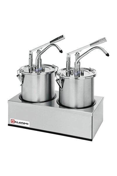 Kalando Dozator dublu de sos, oțel inoxidabil, 2 x 4.5L, KD-001-2