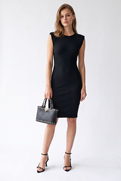 Hiccup MIXRAY Rochie Midi Bodycon Fără Mâneci, Cu Striații