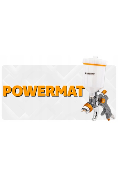 Powermat Pistol de vopsit HVLP cu rezervor de 600 ml, kit