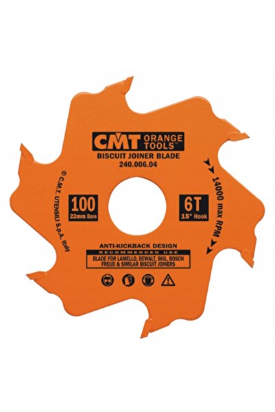 CMT Freză lamelară cu disc pentru lamele 100 x 22 mm 6 dinți 240.006.04