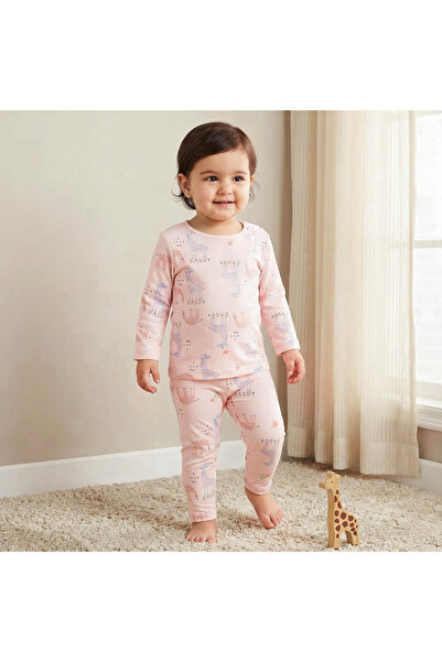 Juniors Bunny Print T-shirt and Pyjama Set