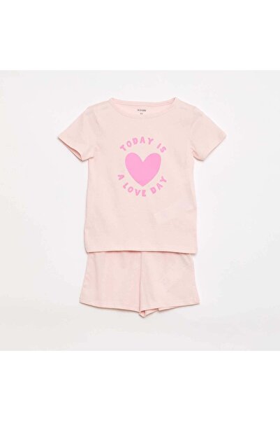KIABI T-shirt and Shorts Pajama Set - 2 Pieces PINK