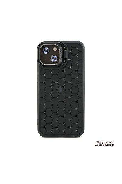 DARA Husa de Protectie TPU, DARA, pentru Apple iPhone 14, 3D Cube, cu Inel, P...