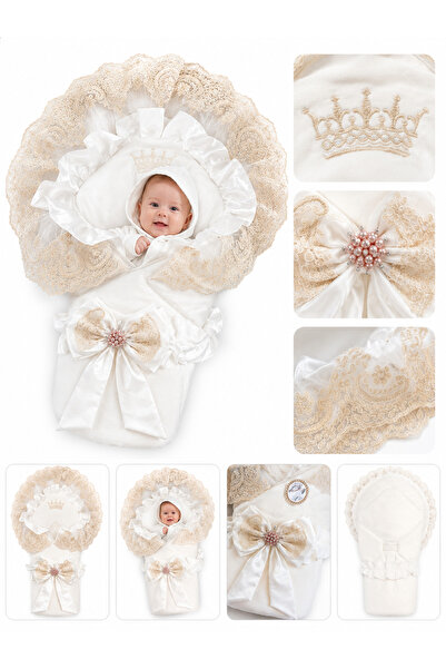 ARDSU Cotton and Lace Outer Swaddle Blanket