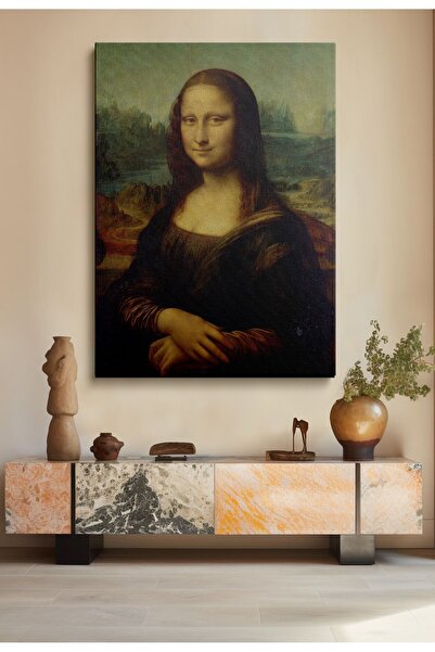 gurbaart Mona Lisa Kanvas Duvar Tablosu Tekli Klasik HD Dijital Baskı Dikey C...
