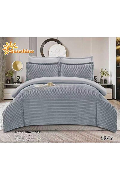 BIET ALMAFROSHAT 6-Piece Quilt Set with a Luxurious Duvet Cover