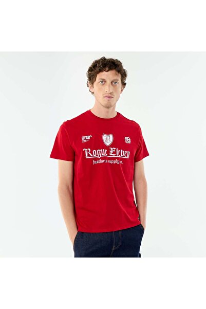 KIABI Short-sleeved graphic print T-shirt RED