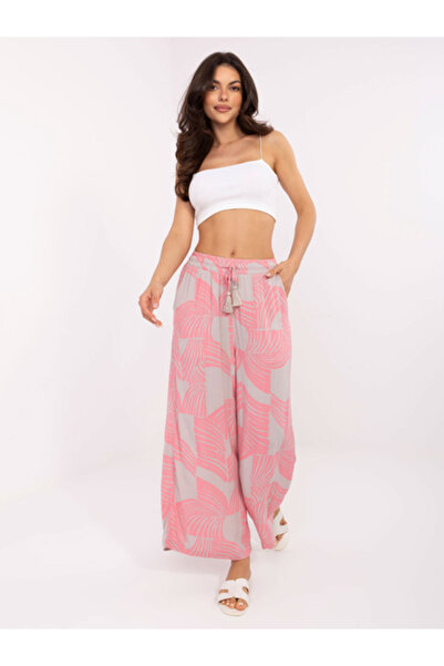 Sublevel Women's Pants, Sublevel, Viscose, Print, Pink, model D73771M62237G