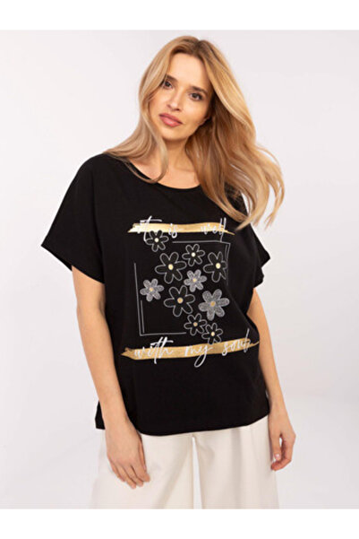 CALİMERA Bluza Dama, Calimera, Bumbac, Maneca scurta, Negru, model CLM-BZ-004...