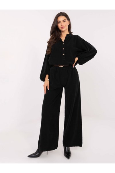 Italy Moda Γυναικεία Παντελόνια, ITALY MODA, Πολυεστέρας, Μαύρο, μοντέλο IT-S...